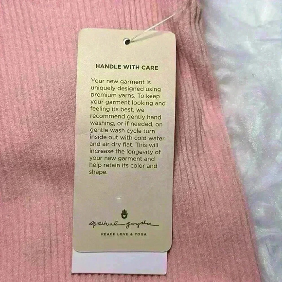 SPIRITUAL GANGSTER NWT Luna One Shoulder Seamless Tank Peony/Pink Women Size XS - Picture 13 of 15